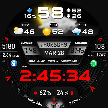 PER27 Digital Watch Face screenshot
