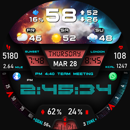 PER27 Digital Watch Face screenshot