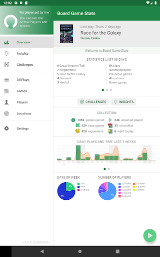 Board Game Stats screenshot