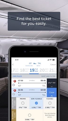 Turkish Airlines Flight Ticket screenshot