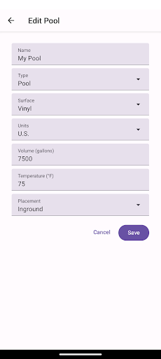 Pool-Calculator screenshot