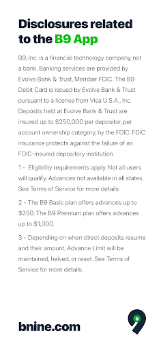 B9: Cash Advance screenshot