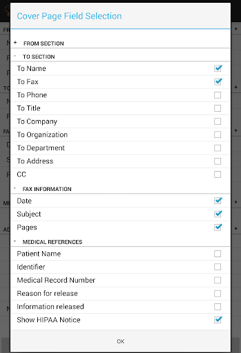 FaxCover Pro Create Cover Page screenshot