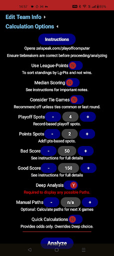 PlayoffComputer screenshot