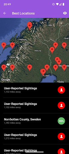 My Aurora Forecast & Alerts screenshot