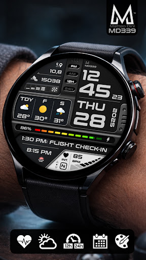 MD339 Digital watch face screenshot