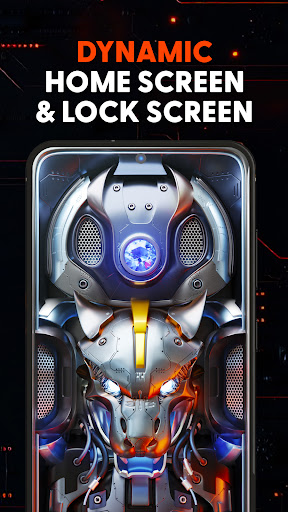 Futuristic 3D Tech Wallpaper screenshot