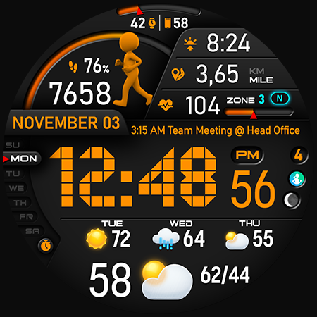 PER23 Digital Watch Face screenshot