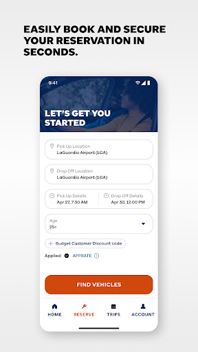 Budget Car Rental screenshot