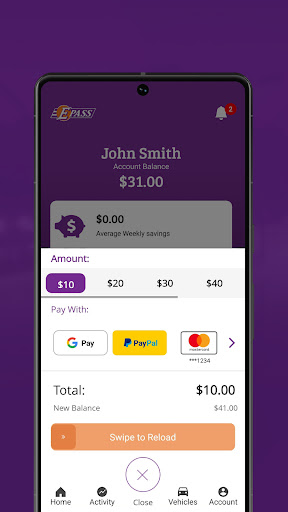 E-PASS Toll App screenshot