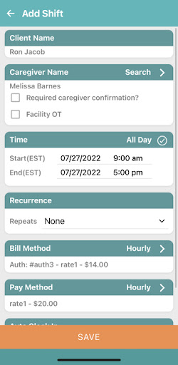 WellSky Personal Care screenshot