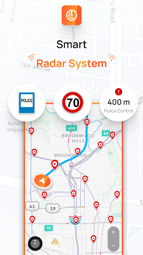 Radar, HUD, Map, Speed Camera screenshot