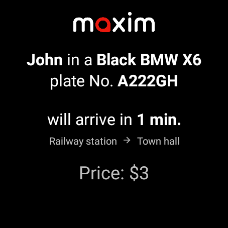 maxim — order a taxi & food screenshot