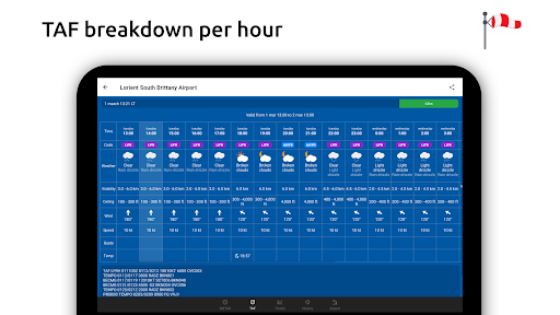 Metar-Taf - Visual decoder screenshot