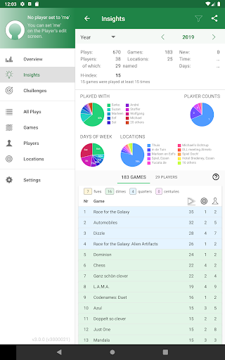 Board Game Stats screenshot