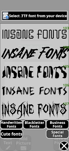 xCanvas: Font lettering design screenshot
