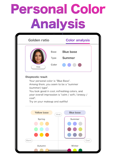 AI Face & Color Analysis App screenshot