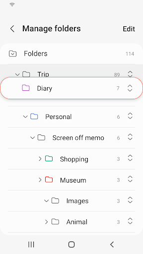 Samsung Notes screenshot