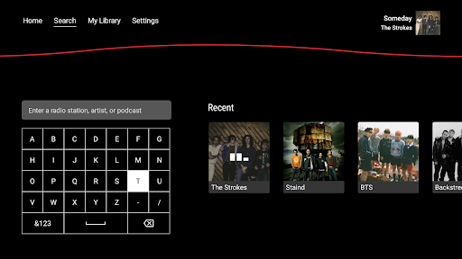 iHeartRadio for Google TV screenshot