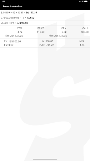 10bii Financial Calculator screenshot