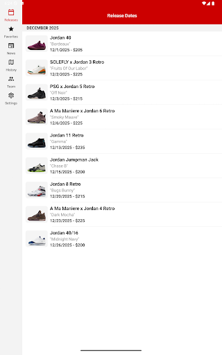 J23 - Jordan Release Dates screenshot