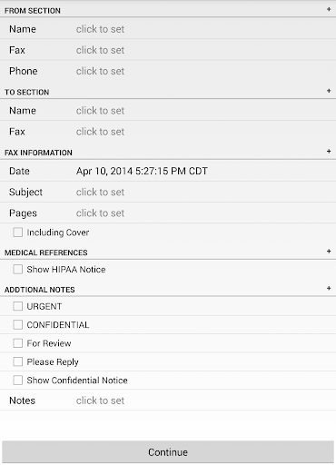 FaxCover Pro Create Cover Page screenshot