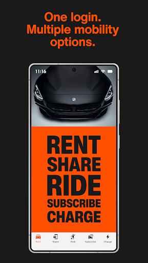 SIXT rent. share. ride. plus. screenshot