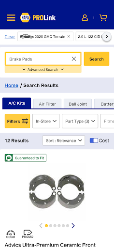 NAPA PROLink screenshot