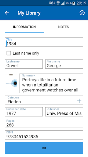 My Library screenshot