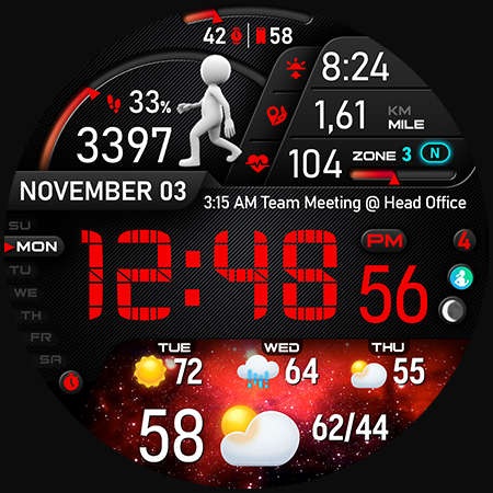 PER23 Digital Watch Face screenshot