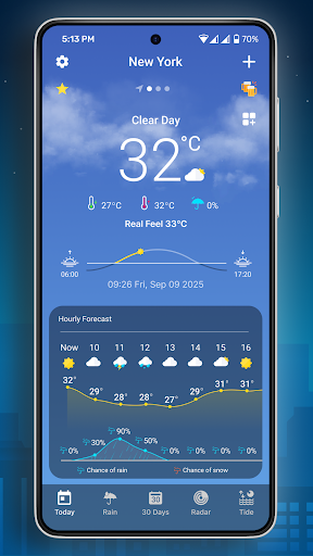 9Weather: Weather forecast screenshot