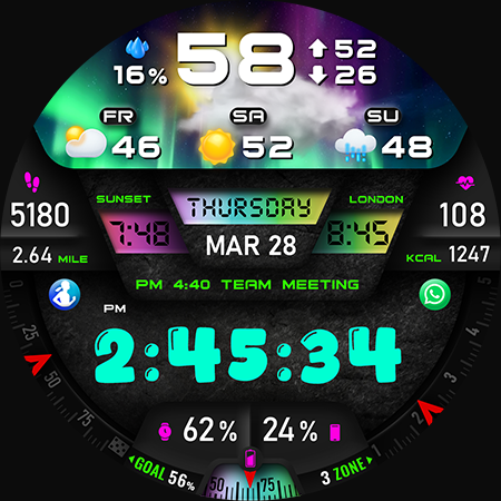 PER27 Digital Watch Face screenshot
