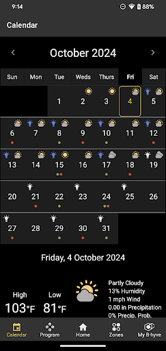 B-hyve screenshot