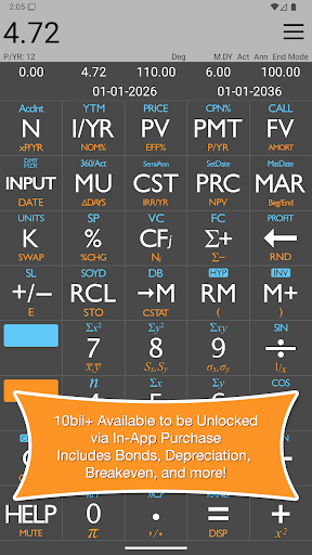 10bii Financial Calculator screenshot
