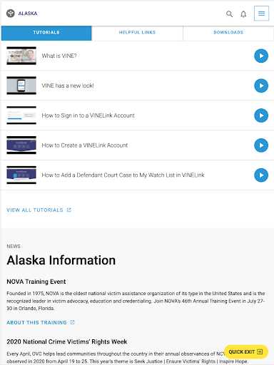 VINELink screenshot