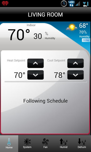 Total Connect Comfort screenshot
