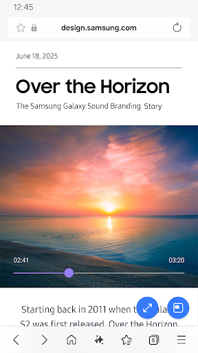 Samsung Browser screenshot