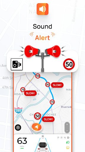 Radar, HUD, Map, Speed Camera screenshot