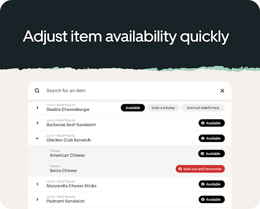 Uber Eats Order Manager screenshot
