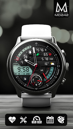 MD242 Hybrid watch face screenshot