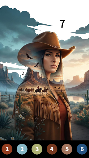 Wild West Color by Number Book screenshot