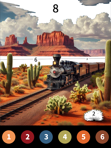 Wild West Color by Number Book screenshot
