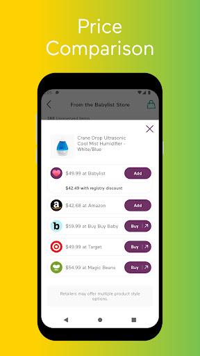Babylist Baby Registry screenshot