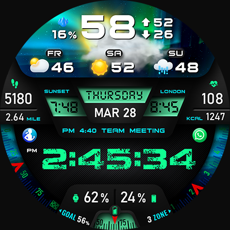 PER27 Digital Watch Face screenshot