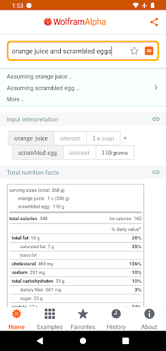 WolframAlpha Classic screenshot