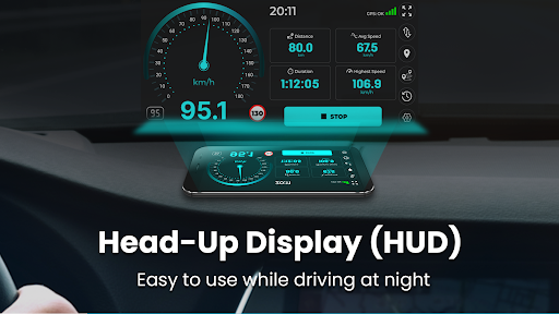 GPS Speedometer Odometer & HUD screenshot
