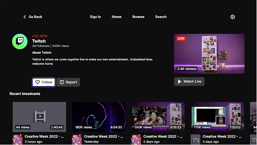 Twitch: Live Streaming screenshot