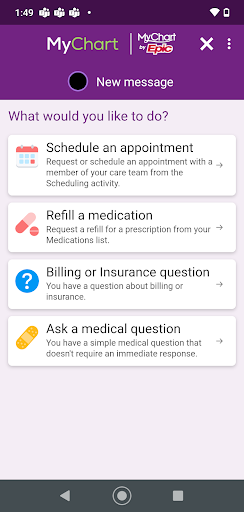 Trinity Health MyChart screenshot