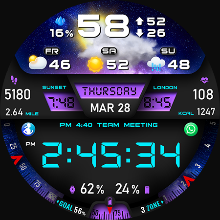 PER27 Digital Watch Face screenshot