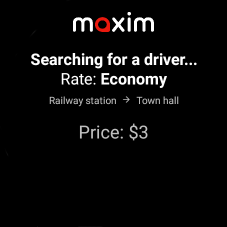 maxim — order a taxi & food screenshot